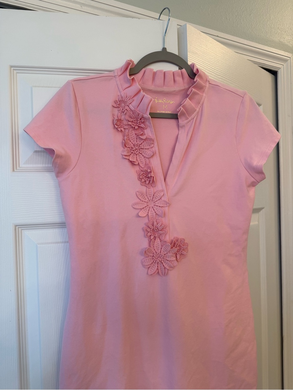Lilly Pulitzer clary polo dress Pink size medium like new - Picture 4 of 9